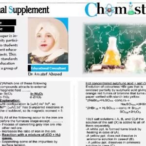 Chamistry 3 Sec 15 -1-2026