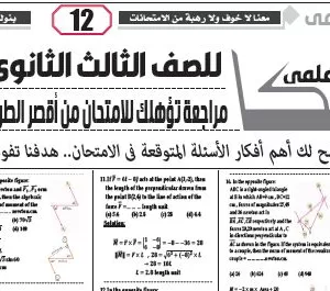 مراجعة استاتيكا لغات – للصف الثالث الثانوى – 8 فبراير 2026
