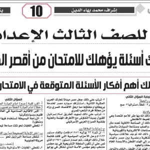 مراجعة الدراسات الاجتماعية – للصف الثالث الاعدادى – 29 ابريل 2026