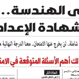 مراجعة الهندسة – للصف الثالث الاعدادى – 30 مايو 2026
