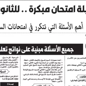 مراجعة التربية الدينية المسيحية – للصف الثالث الثانوى – 12 يونيو 2026