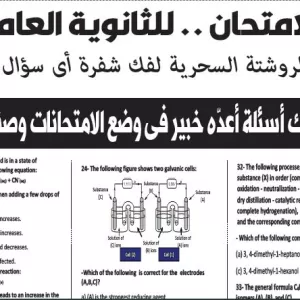 مراجعة كيمياء لغات – للصف الثالث الثانوى –28 يونيو 2026