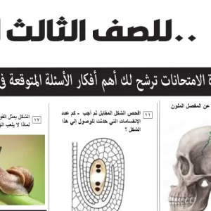 مراجعة احياء – للصف الثالث الثانوى – 11 يوليو  2026