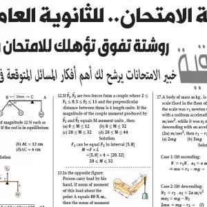 مراجعة الرياضيات التطبيقية لغات – للصف الثالث الثانوى – 13 يوليو 2026